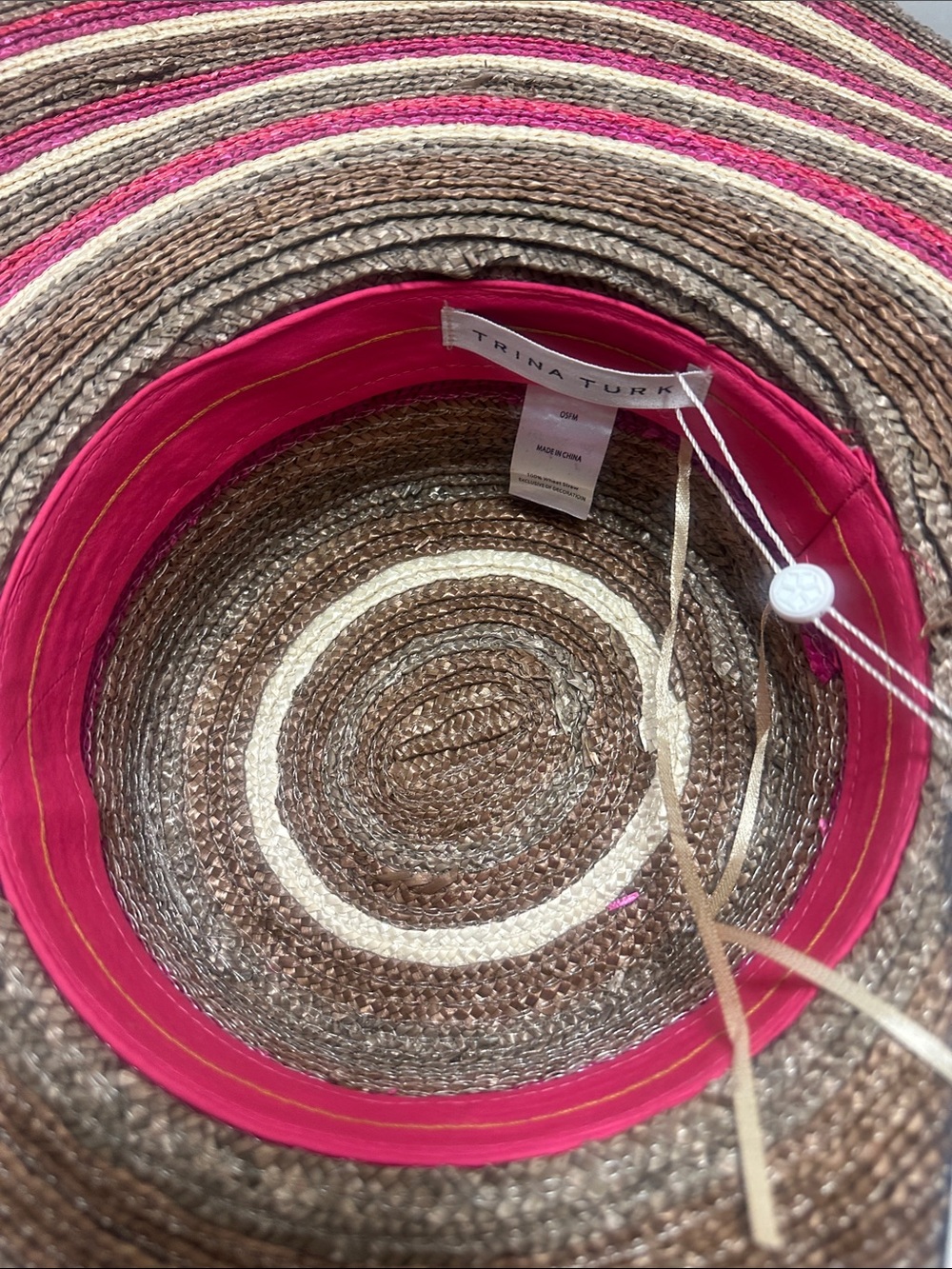 Trina Turk Wide Floppy Brim Straw Sun Hat in Multi NWT - Picture 11 of 17